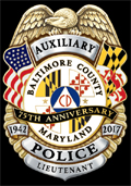 Baltimore County Auxiliary Police 75th Anniversary Mini Badge Lapel Pin