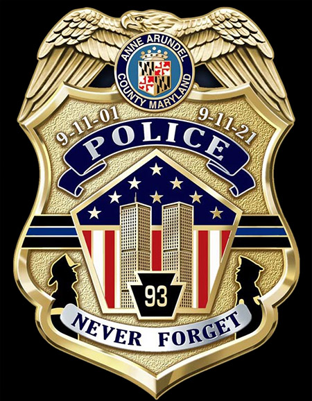 Anne Arundel County Police 9-11 20-Year Memorial Badge