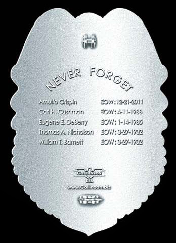 Lakeland Police Department 130th Anniversary/Memorial Badge (Badge): Silver Finish