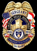 Lakeland Police Department 130th Anniversary/Memorial Mini Badge Lapel Pin: Gold Finish