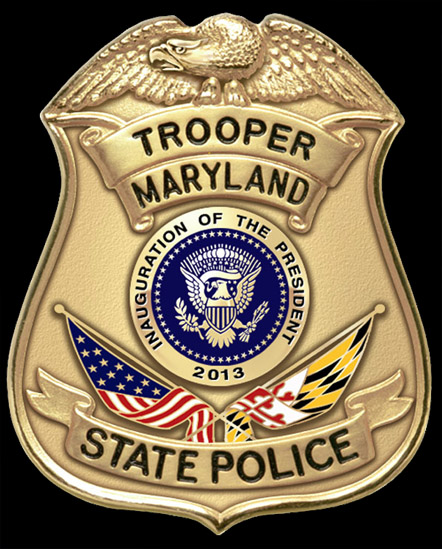 Maryland State Police Special Purpose Badge Commemorating the 57th Presidential Inauguration 2013