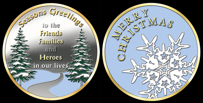 Friends / Families / HeroesChristmas Coin and Ornament